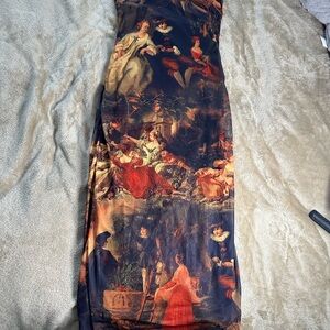 Artistic Print Short Dress